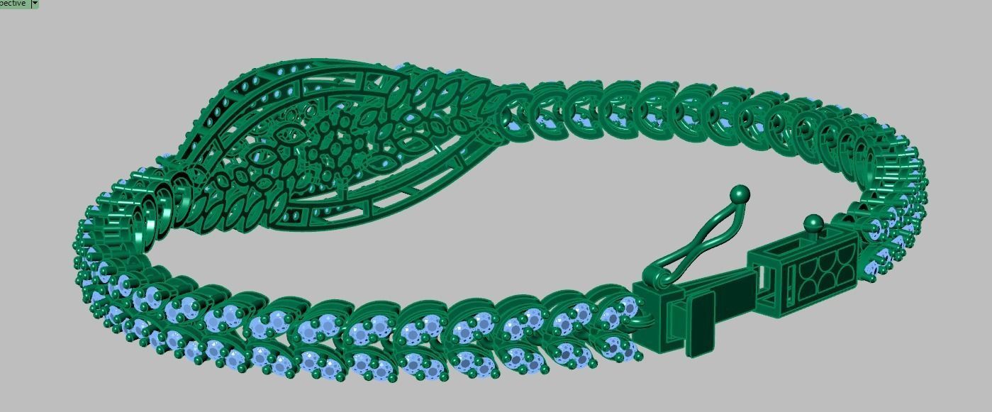 Exclusive Bracelet model 3D printable model 0055 3D print model_11