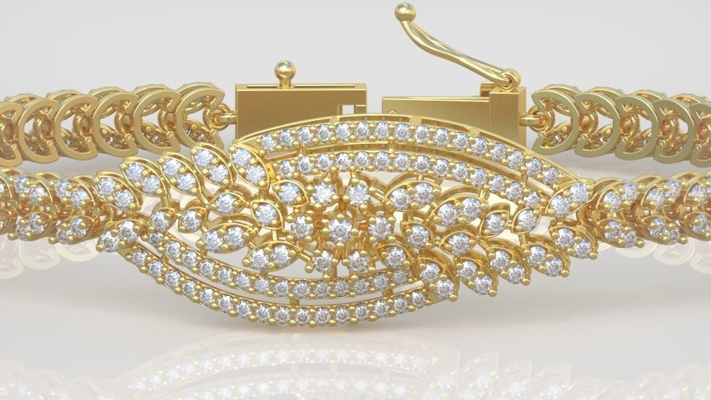 Exclusive Bracelet model 3D printable model 0055 3D print model_2