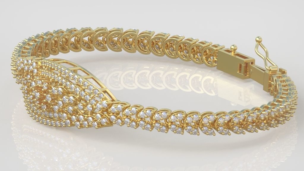 Exclusive Bracelet model 3D printable model 0055 3D print model_4