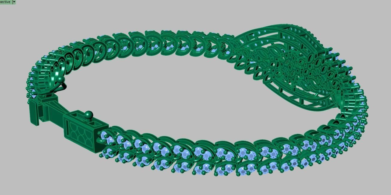 Exclusive Bracelet model 3D printable model 0055 3D print model_12