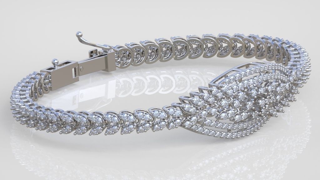 Exclusive Bracelet model 3D printable model 0055 3D print model_5