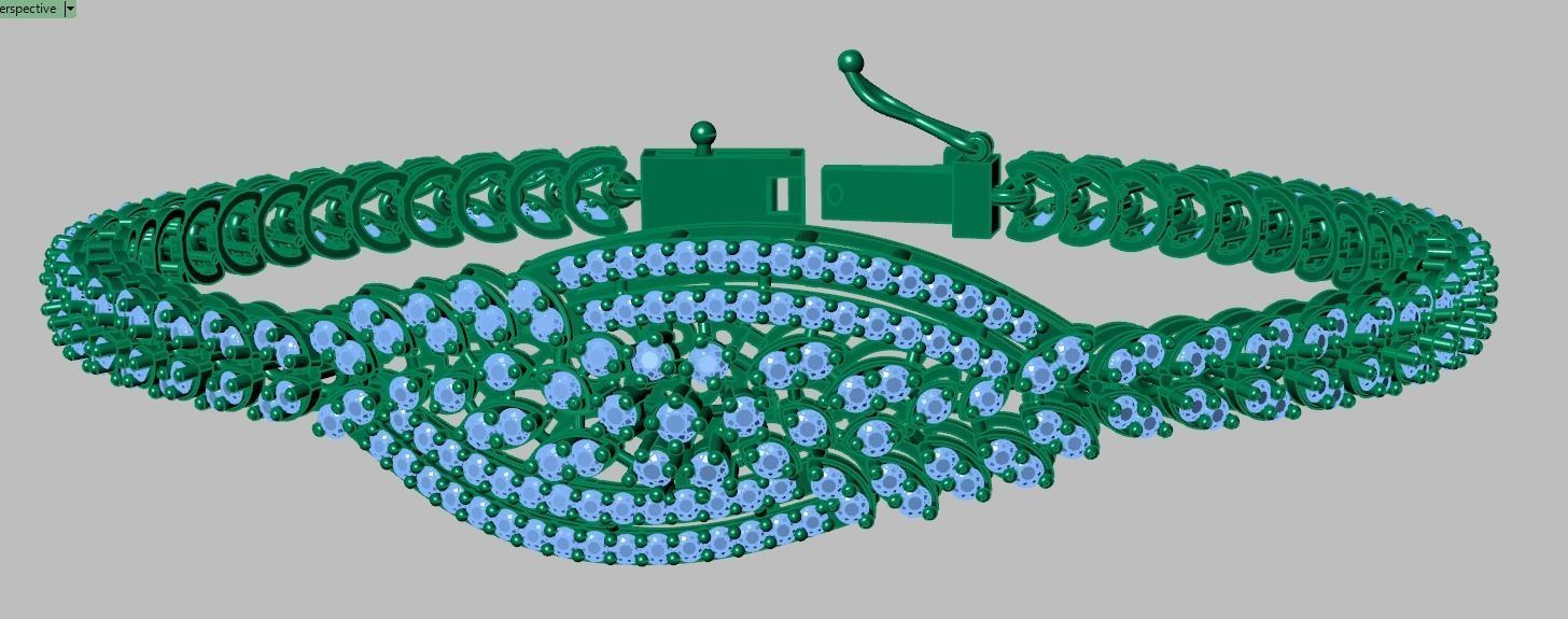 Exclusive Bracelet model 3D printable model 0055 3D print model_9