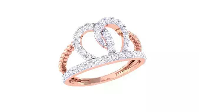 Women Engagement Wedding Double Band Rings