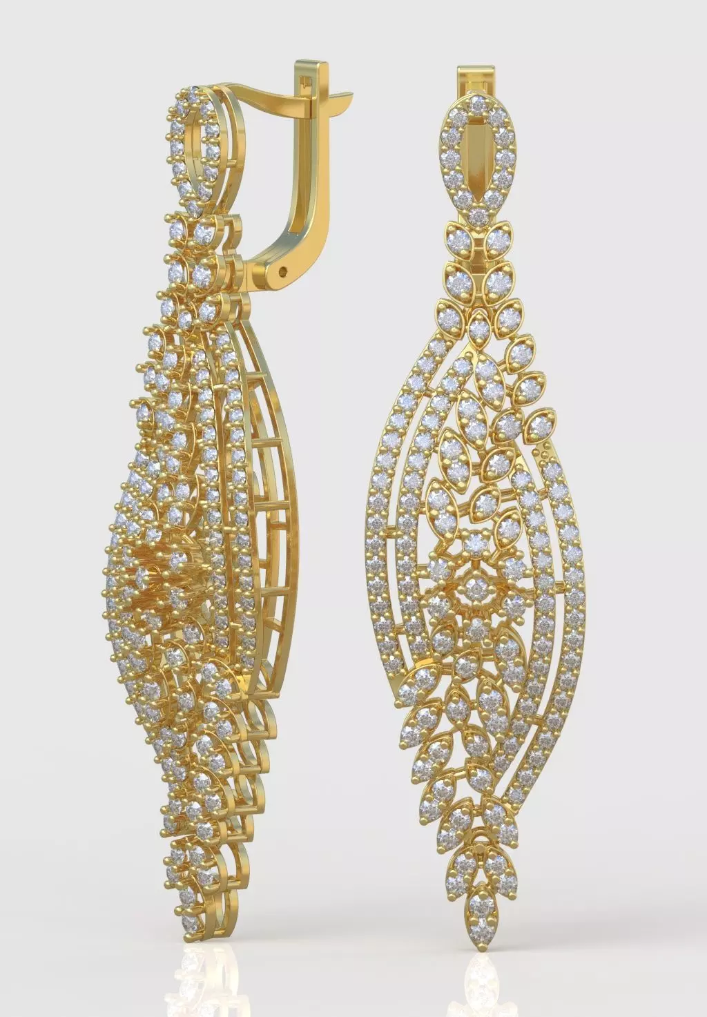 Earring 3D model 3D printable model 0206 3D print model