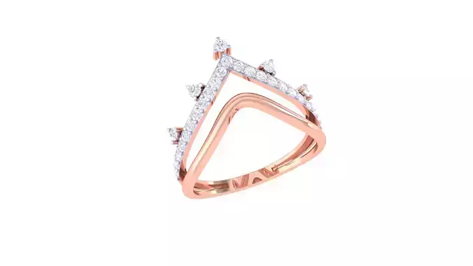 Women Engagement Wedding Double Band Rings