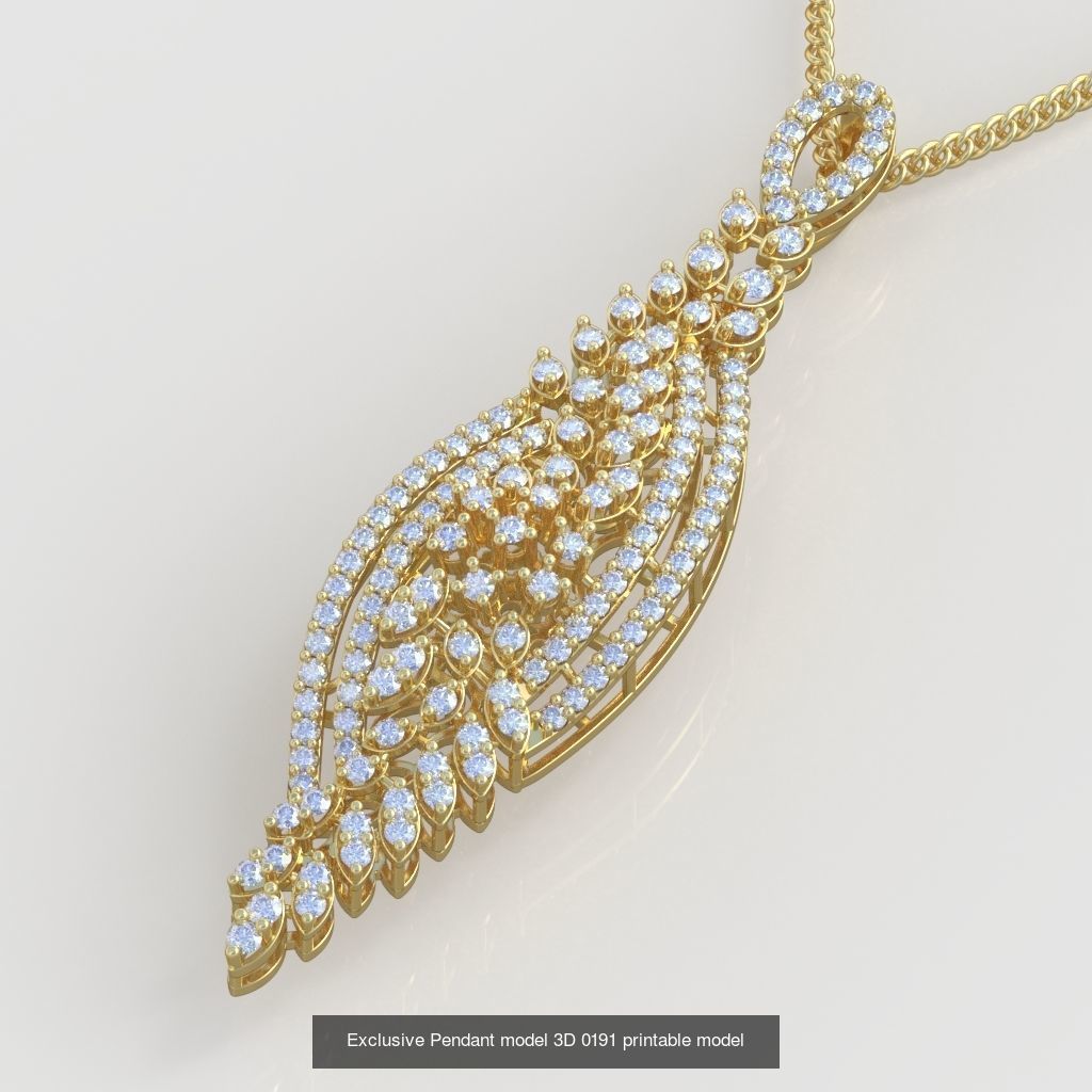 Ring Bracelet Earring and Pendant Set 3D printable model 0036 3D Model Collection_6