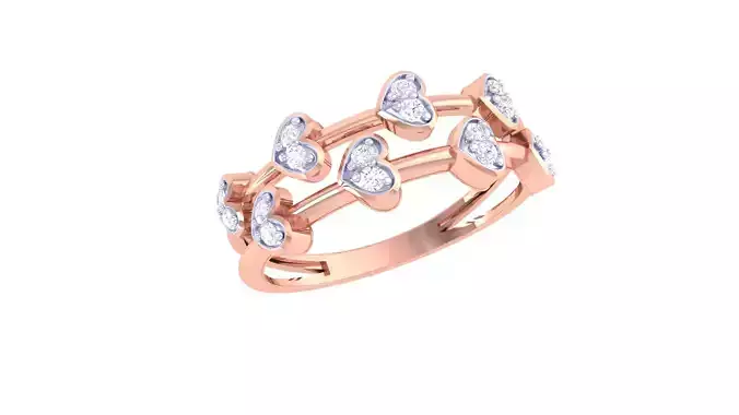 Women Engagement Wedding Double Band Rings