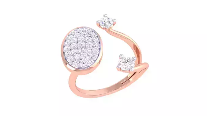 Women Engagement Wedding Open End Band Rings