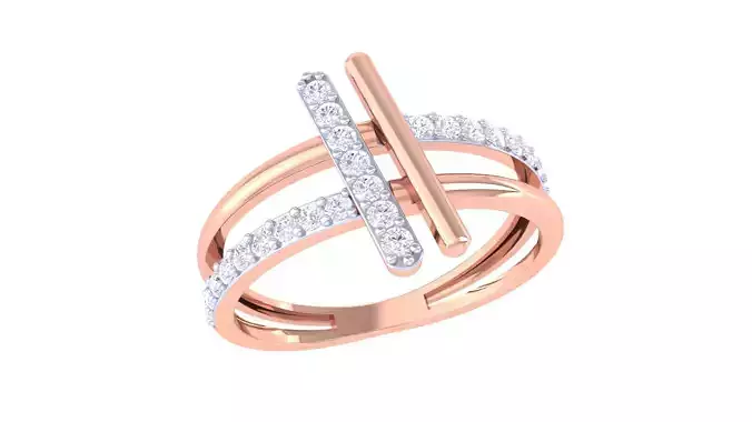 Women Engagement Wedding Double Band Rings