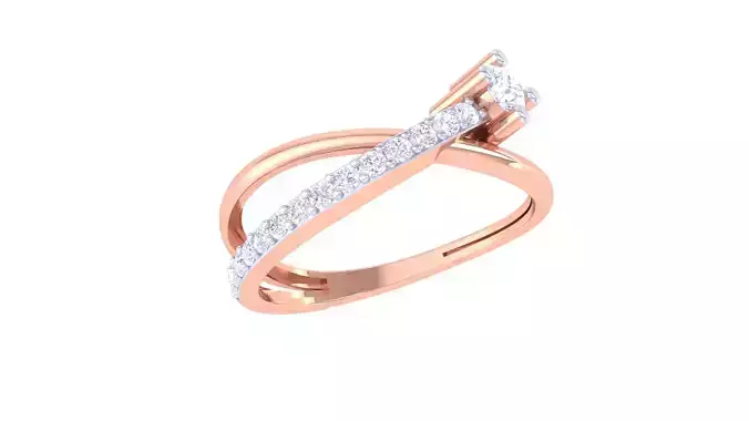 Women Engagement Wedding ByPass Band Rings
