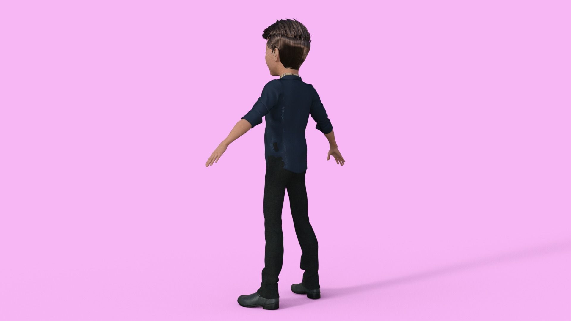 Cartoon Pop Star Rigged 3D model_38