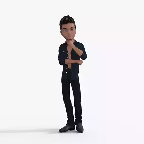 Cartoon Pop Star Rigged