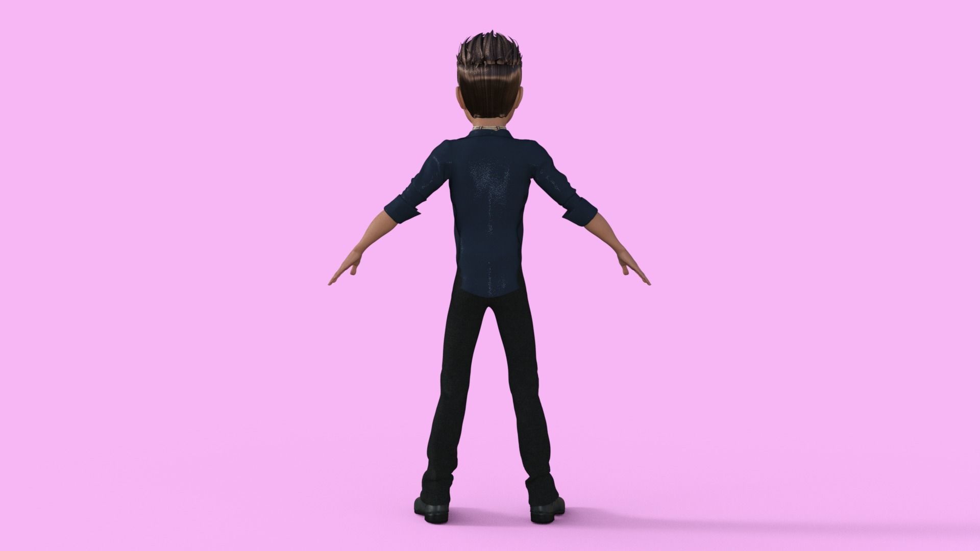 Cartoon Pop Star Rigged 3D model_31