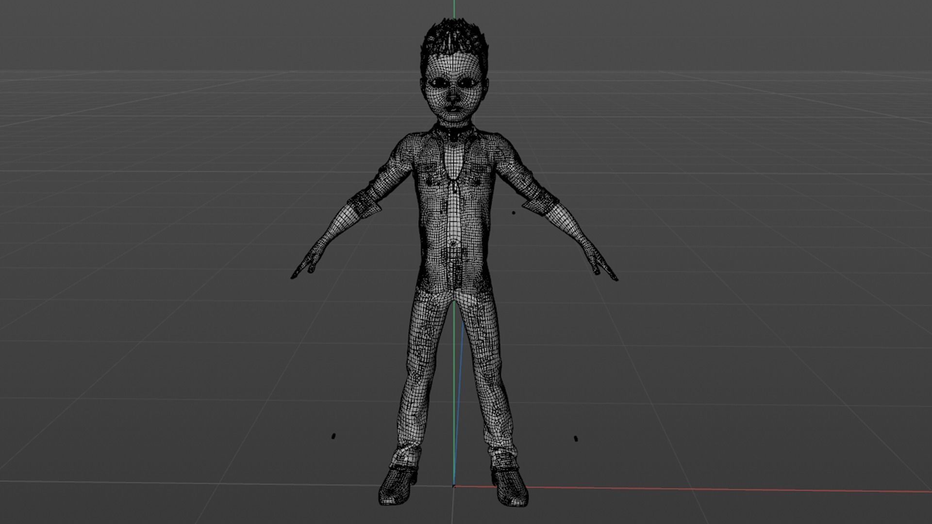 Cartoon Pop Star Rigged 3D model_39