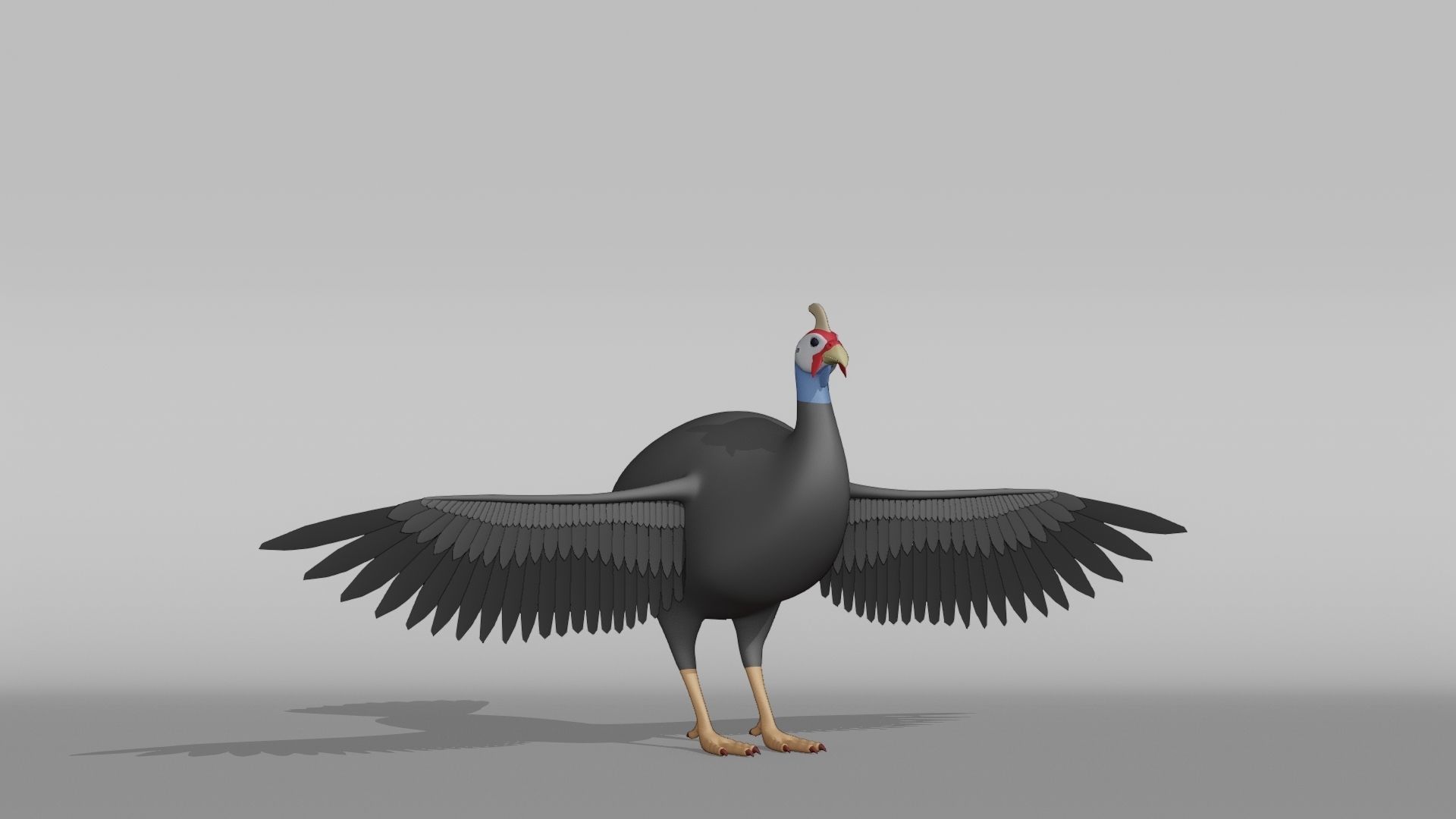 Guinea Base Mesh Low-poly 3D model_6