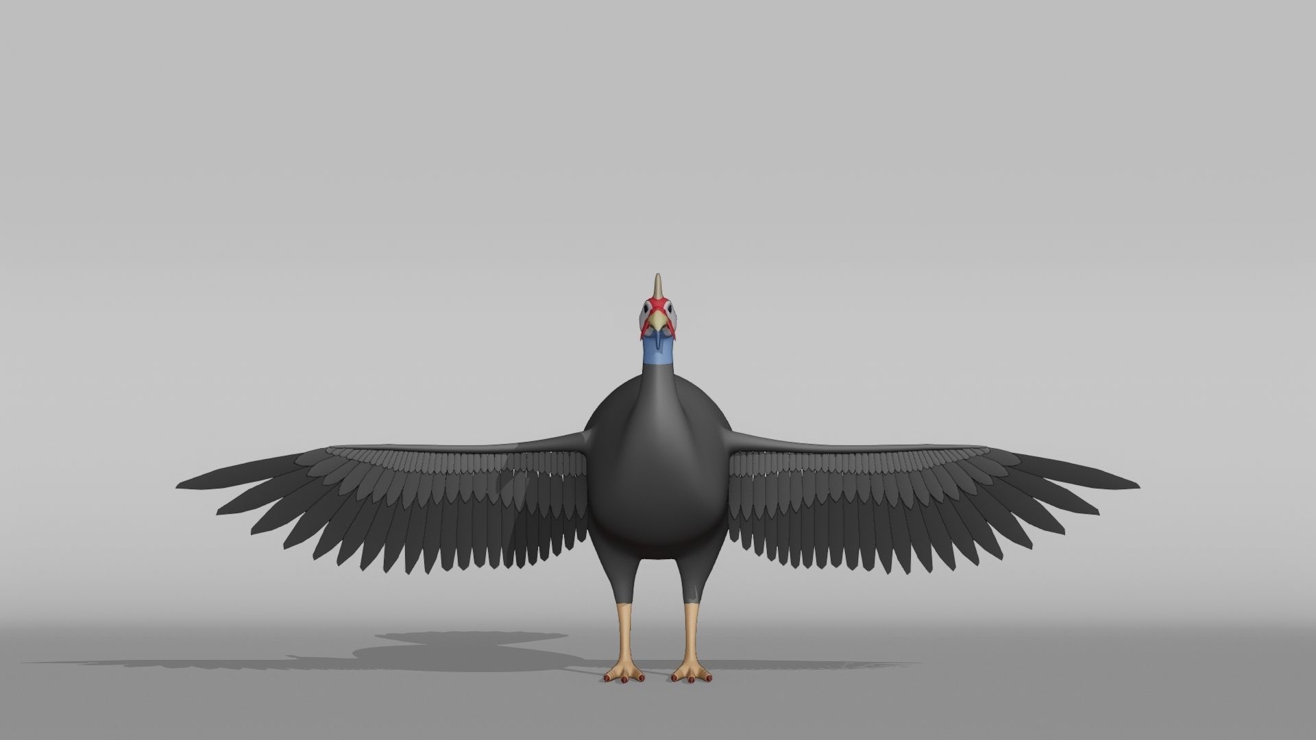 Guinea Base Mesh Low-poly 3D model_7