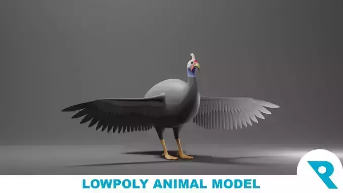 Guinea Base Mesh Low-poly 3D model