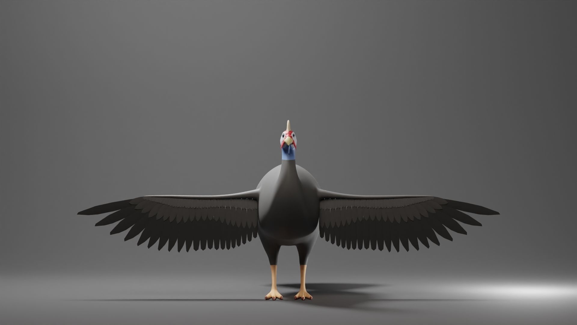 Guinea Base Mesh Low-poly 3D model_4