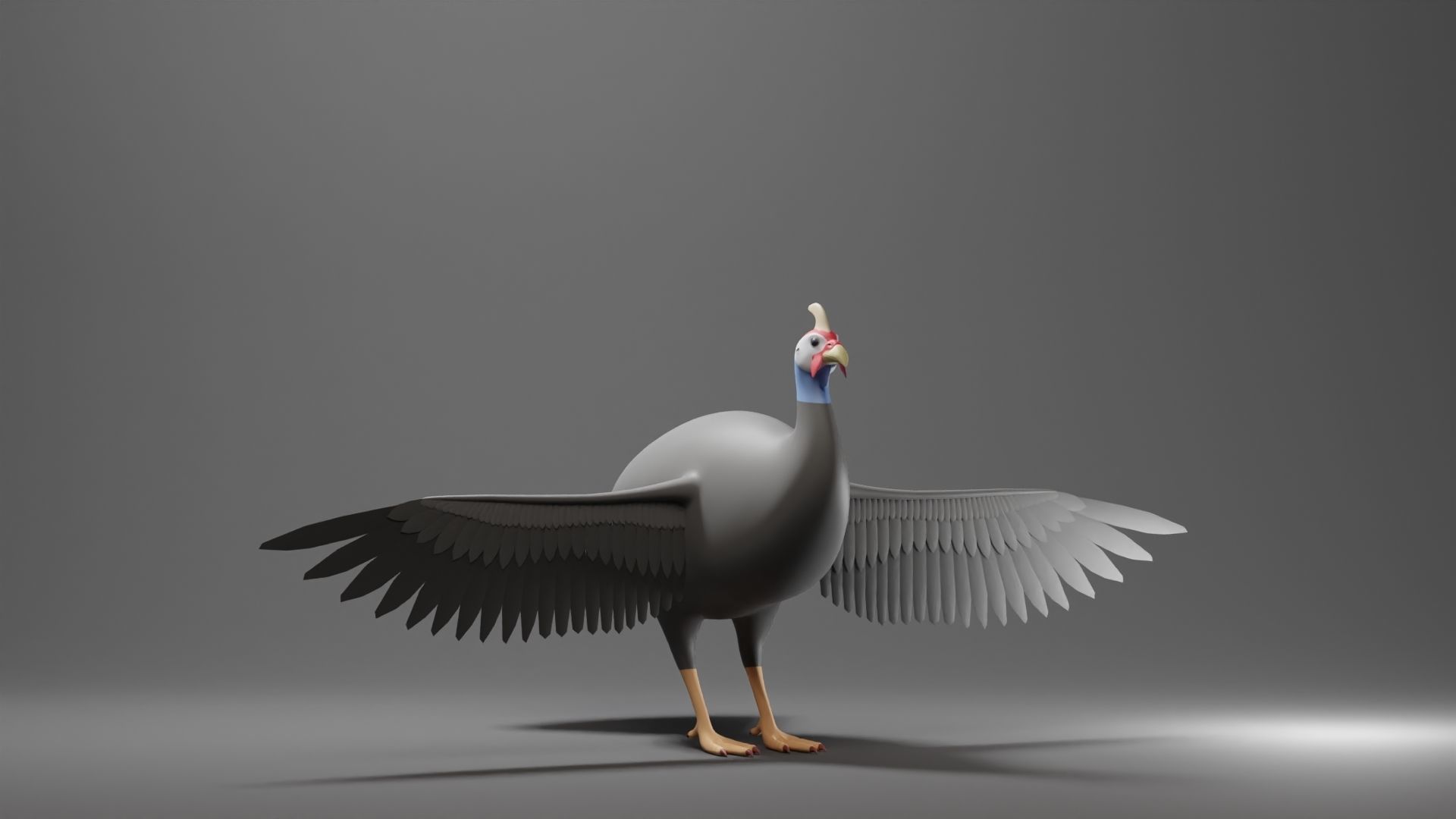 Guinea Base Mesh Low-poly 3D model_1