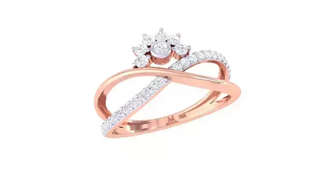 Women Engagement Wedding Double Band Rings