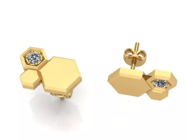 Honey been earring 2 3D print model