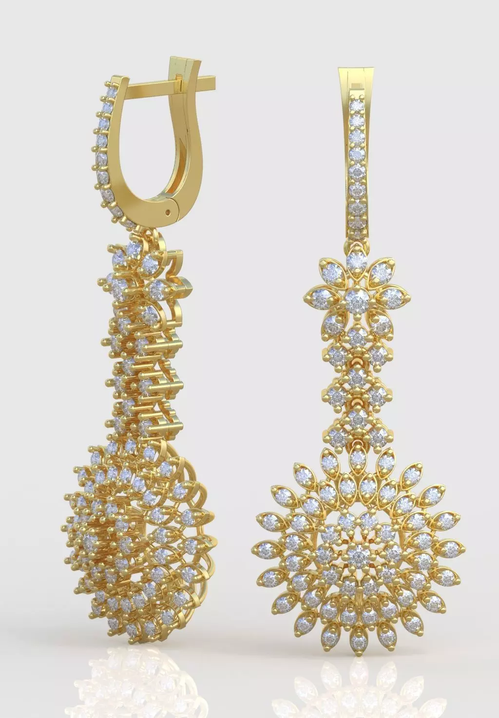 Earring 3D model 3D printable model 020811 3D print model