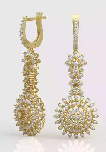 Earring 3D model 3D printable model 020811