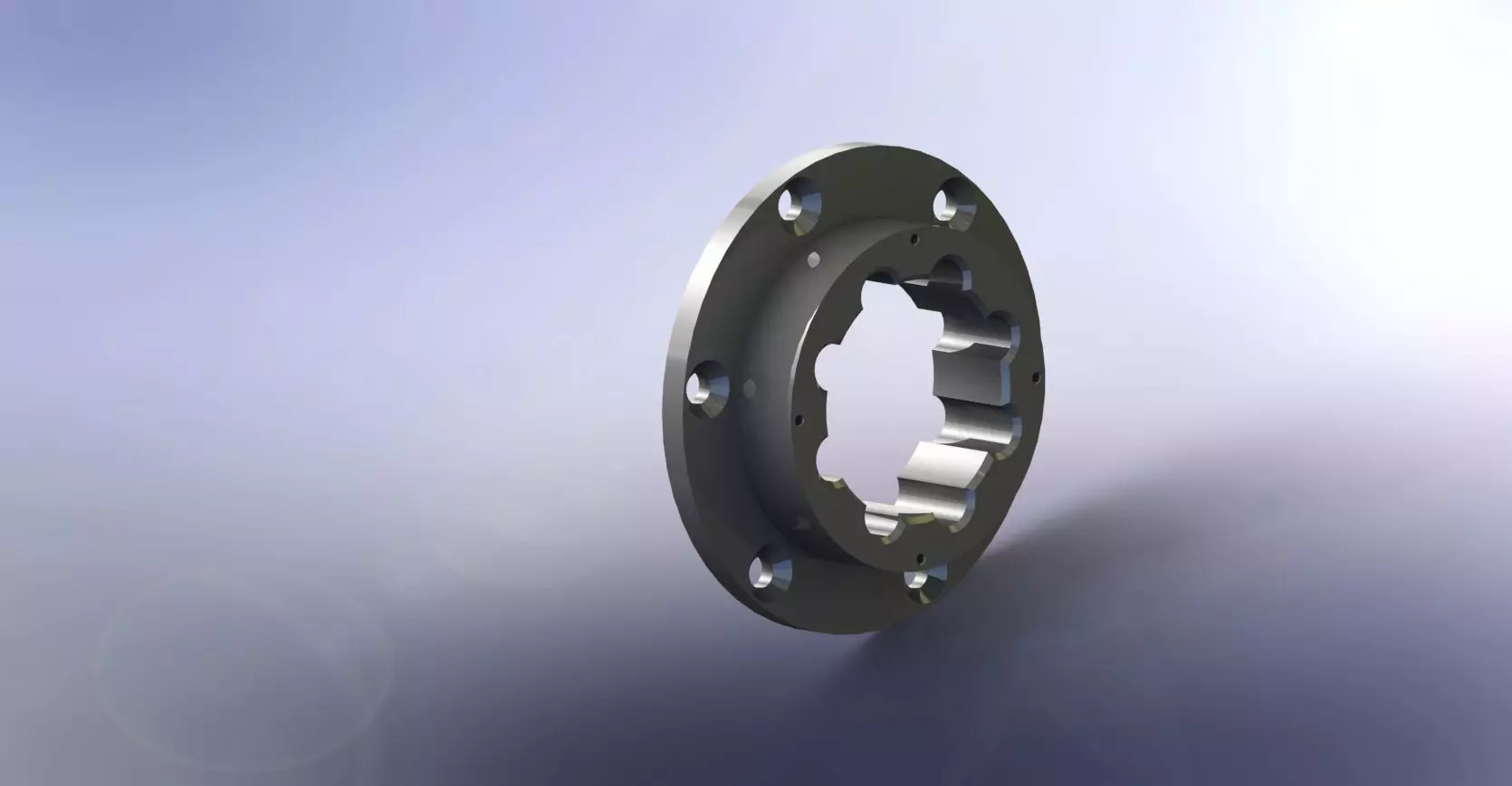 Splined Coupling Flange 3D model_0