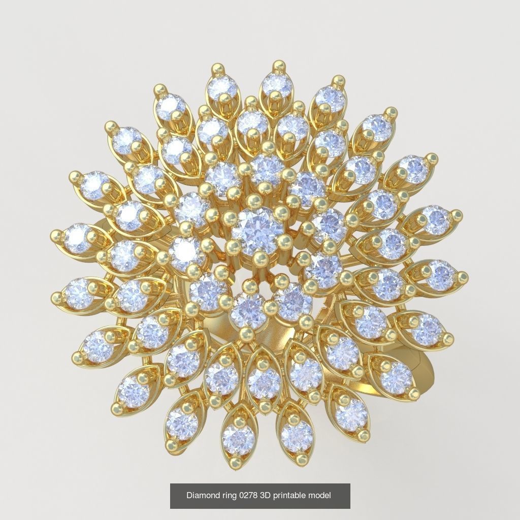 Ring Bracelet Earring and Pendant Set 3D printable model 0038 3D Model Collection_8