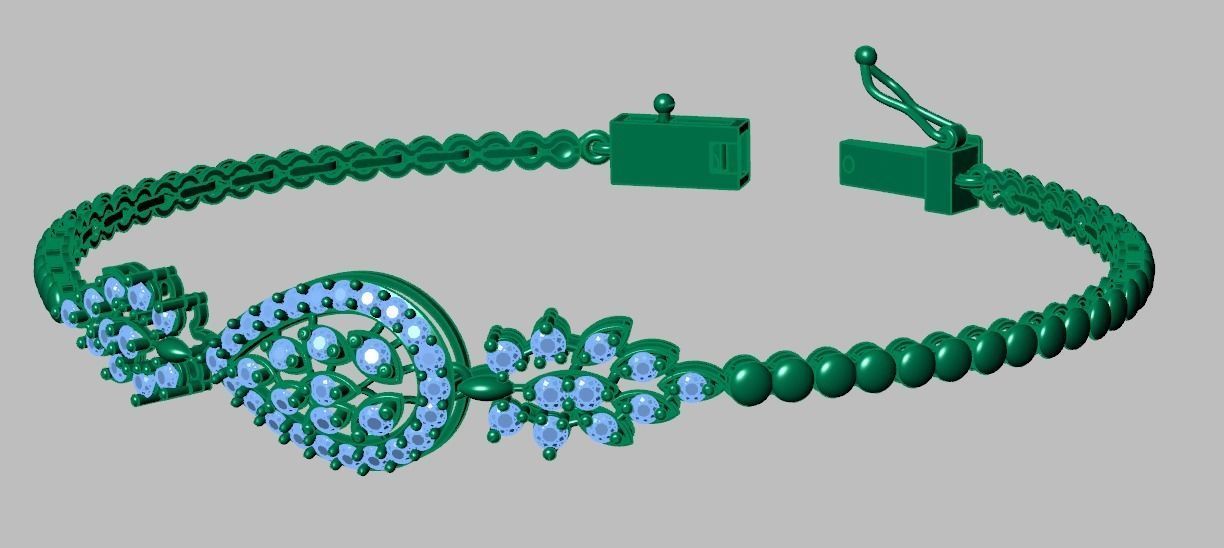 Exclusive Bracelet model 3D printable model 0058 3D print model_8