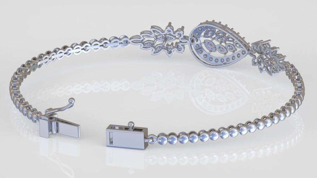 Exclusive Bracelet model 3D printable model 0058 3D print model_5