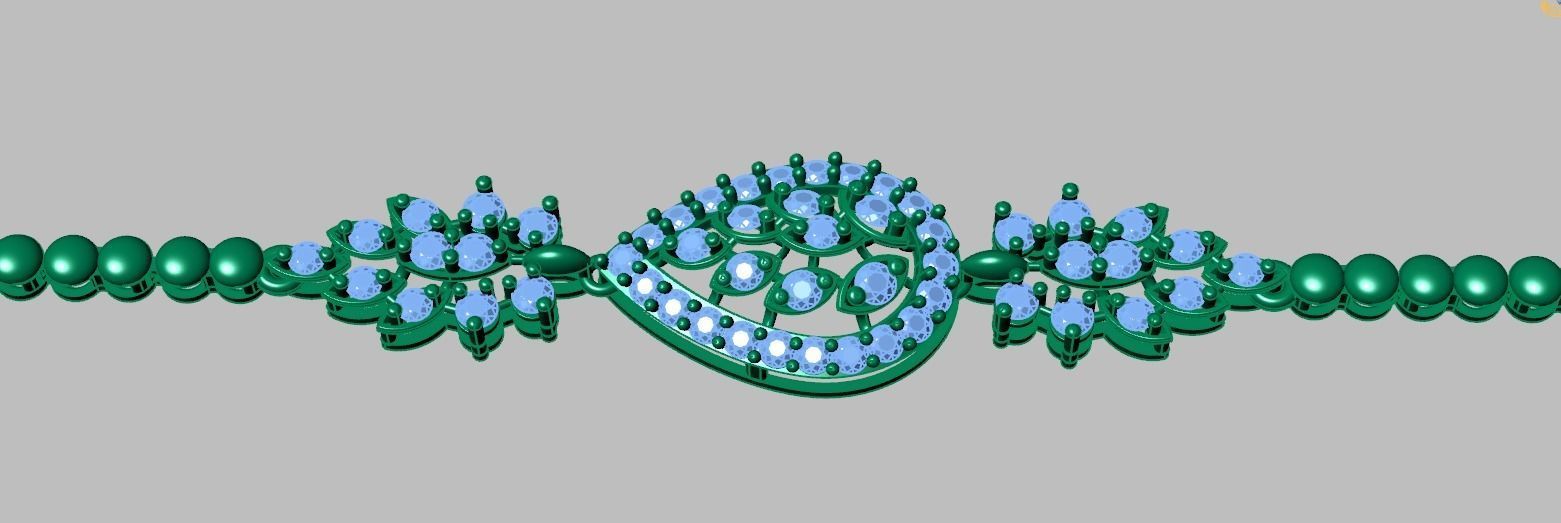 Exclusive Bracelet model 3D printable model 0058 3D print model_17