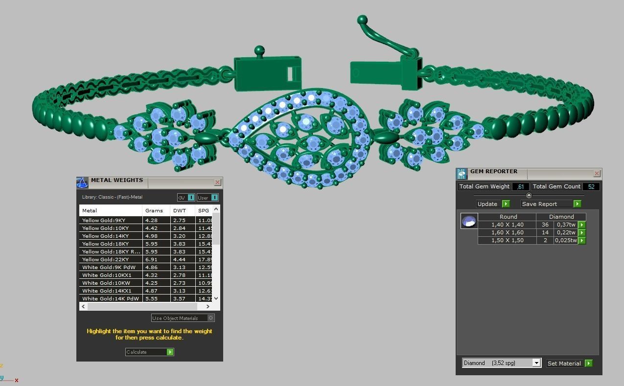 Exclusive Bracelet model 3D printable model 0058 3D print model_13