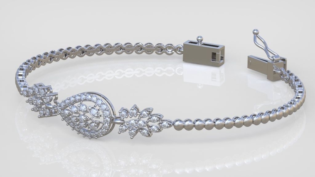 Exclusive Bracelet model 3D printable model 0058 3D print model_2