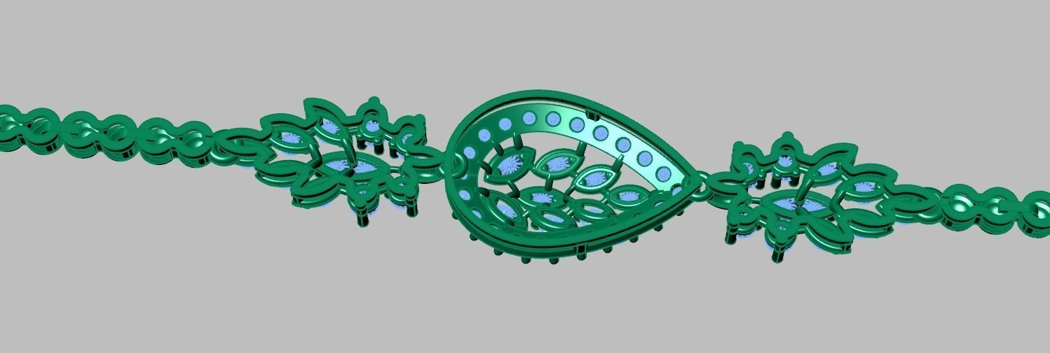 Exclusive Bracelet model 3D printable model 0058 3D print model_9