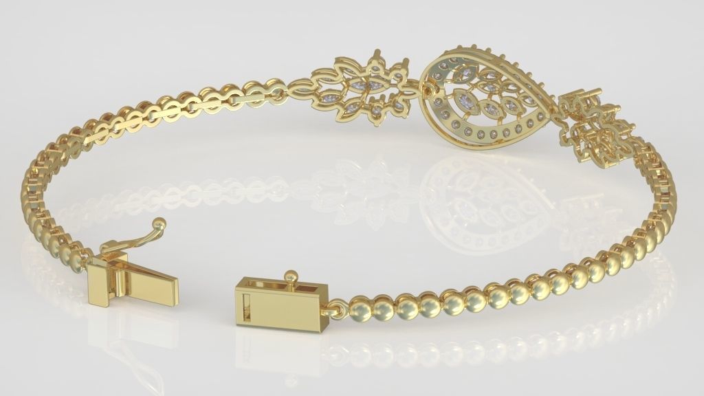 Exclusive Bracelet model 3D printable model 0058 3D print model_4