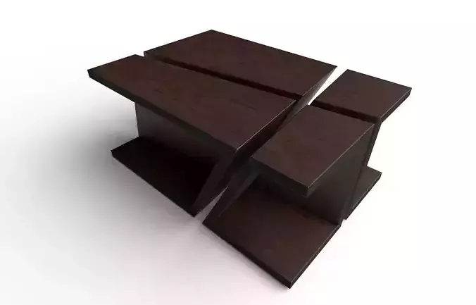 Coffee Table  M03 Low-poly 3D model