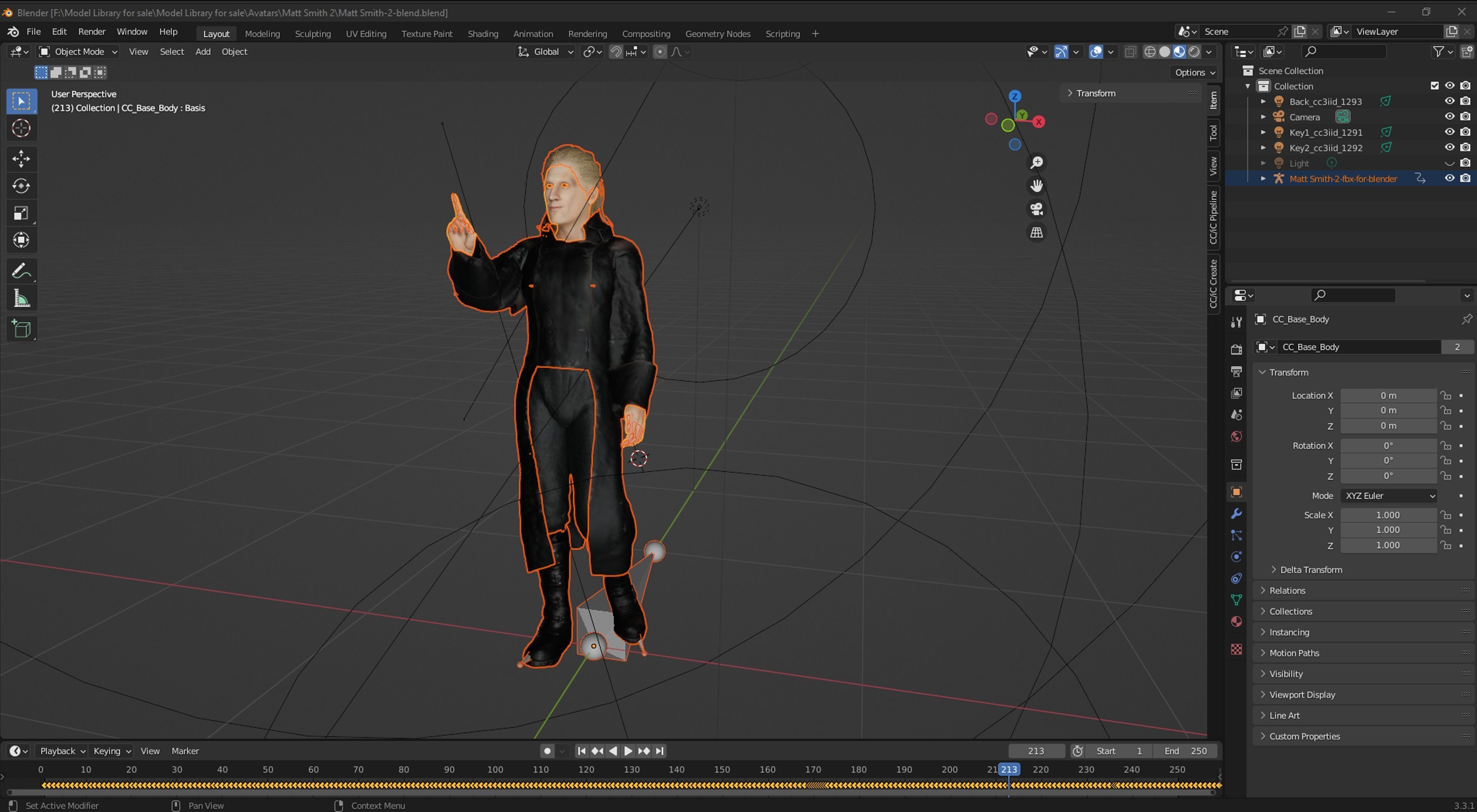 Matt Smith-2 3D Rigged model ready for animation 3D model_17
