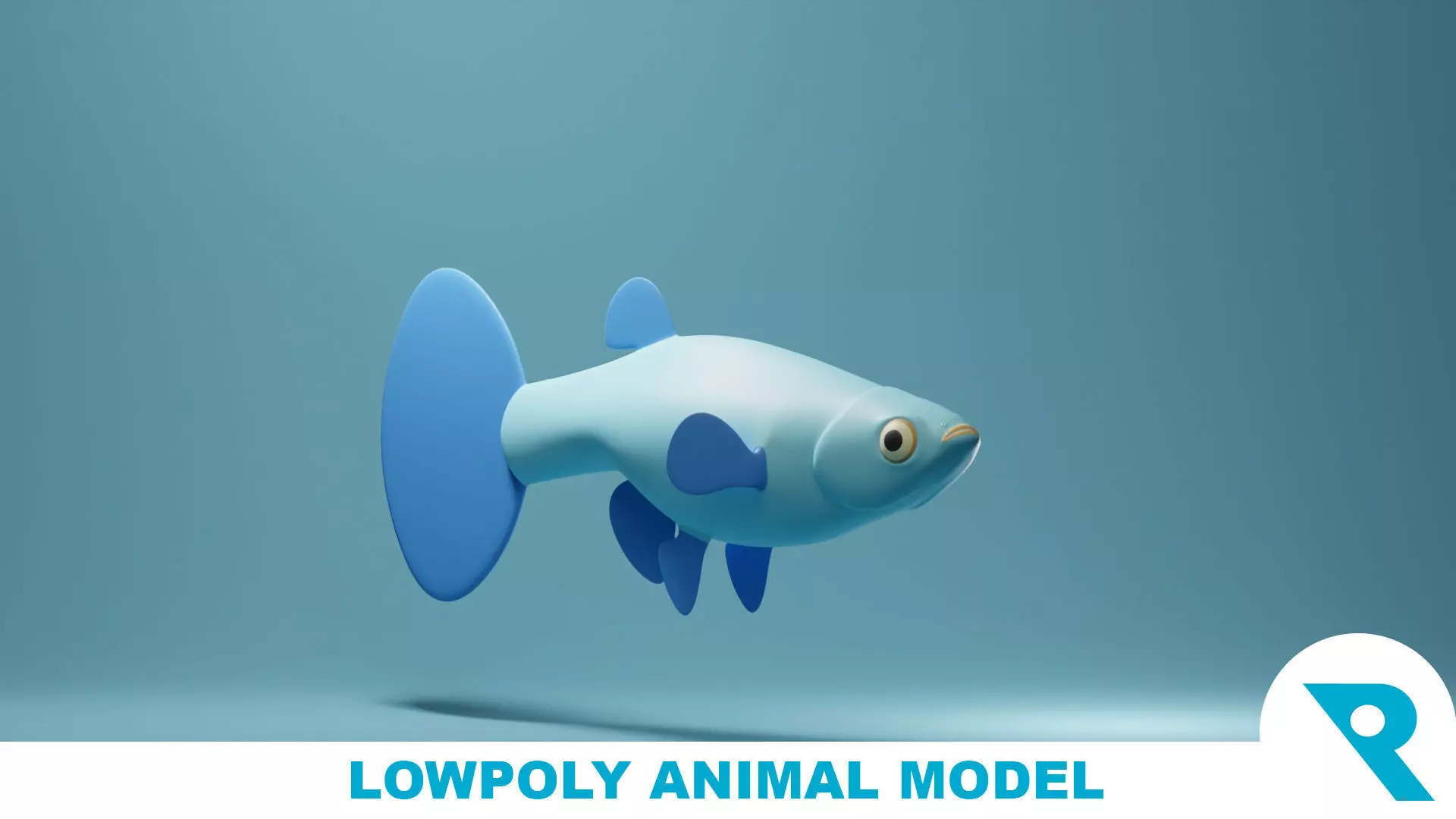 Guppy Base Mesh Low-poly 3D model_0