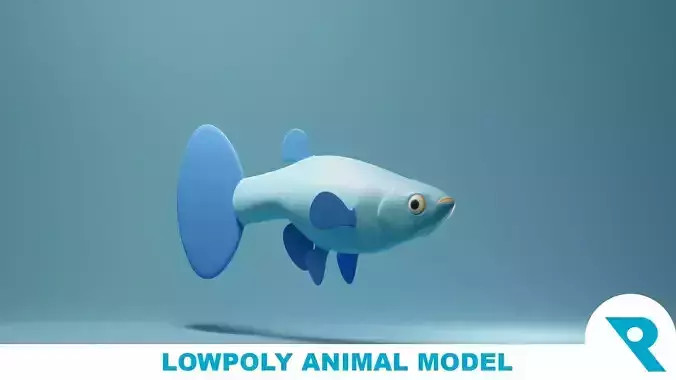 Guppy Base Mesh Low-poly 3D model
