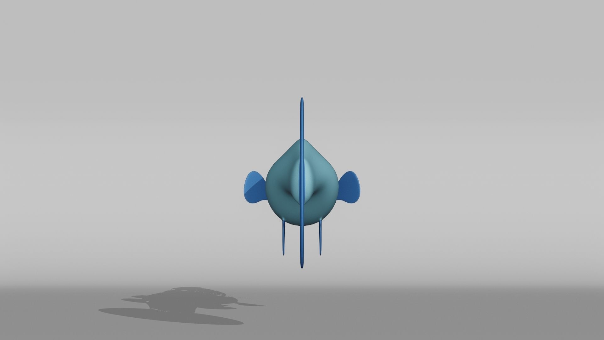 Guppy Base Mesh Low-poly 3D model_9