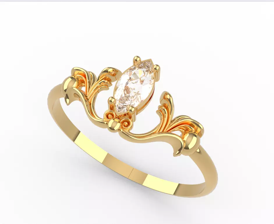 Beautiful ring Free 3d model Free 3D print model_0