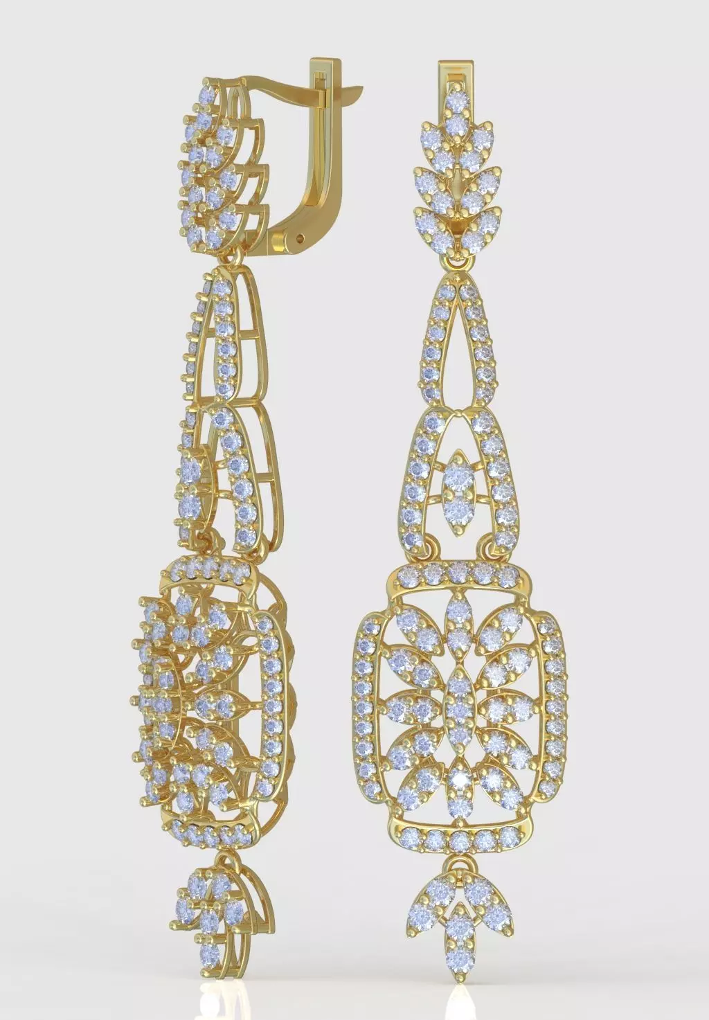 Earring 3D model 3D printable model 0210 3D print model