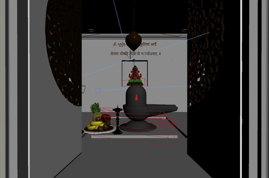 TEMPLE in garden 3D model_9