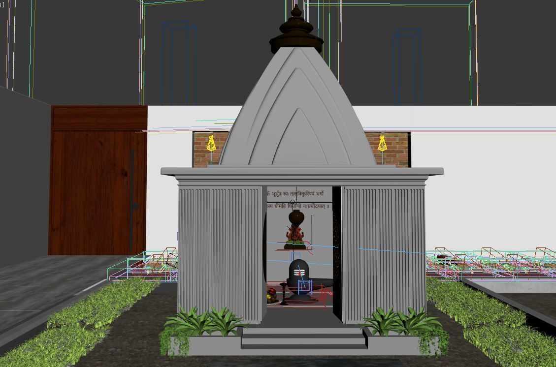 TEMPLE in garden 3D model_10