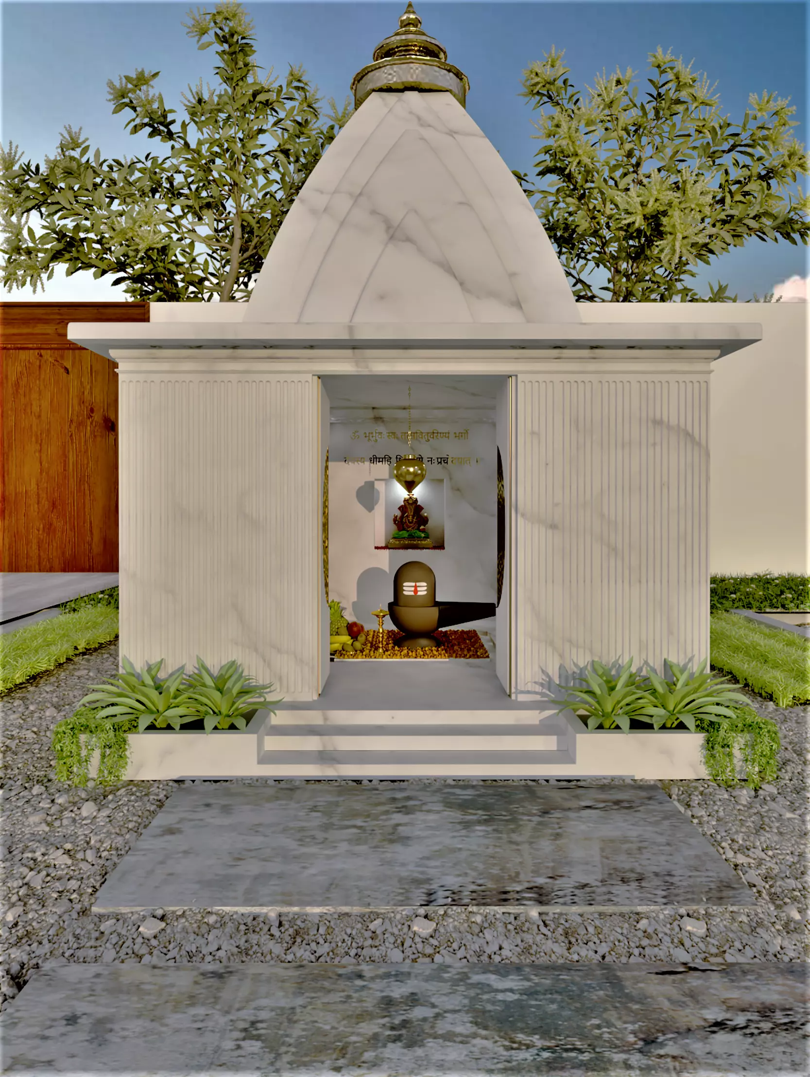 TEMPLE in garden 3D model_0
