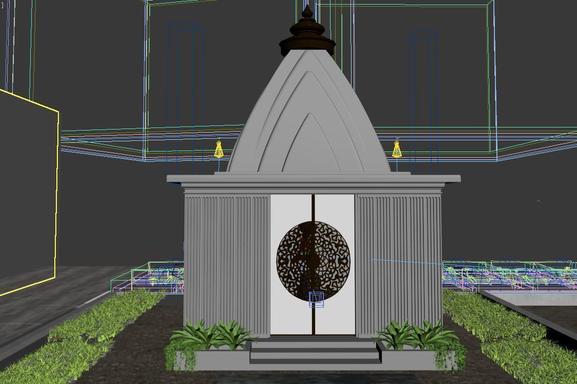 TEMPLE in garden 3D model_2
