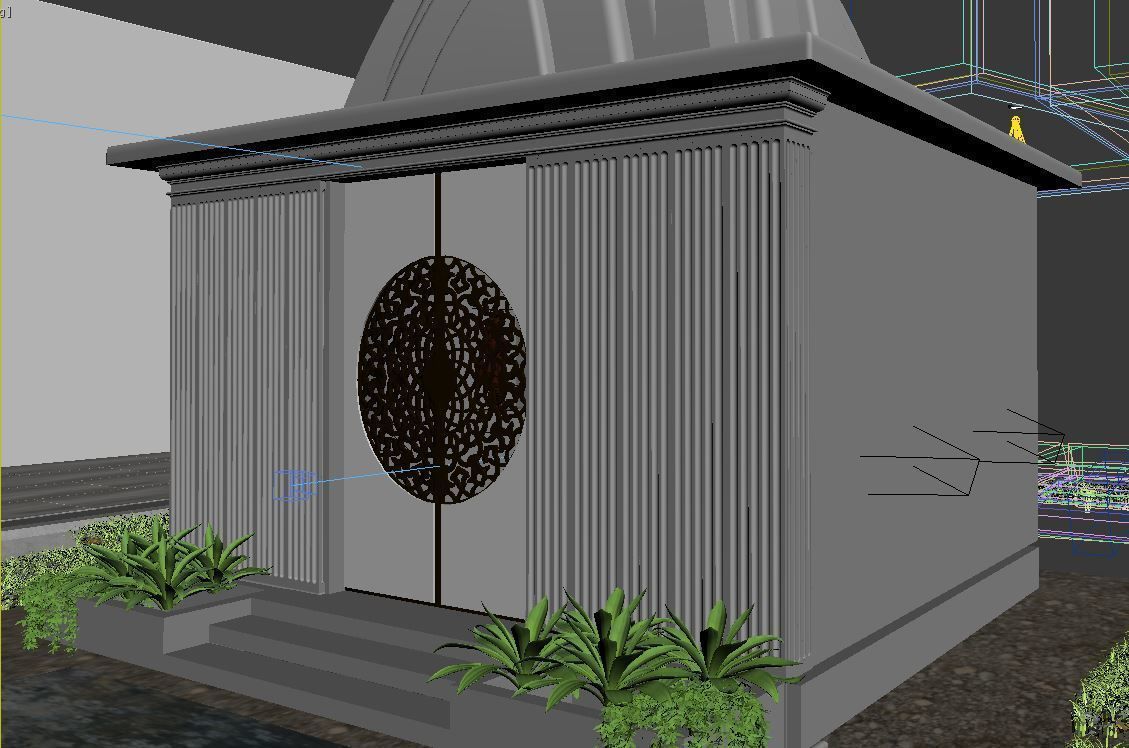TEMPLE in garden 3D model_6