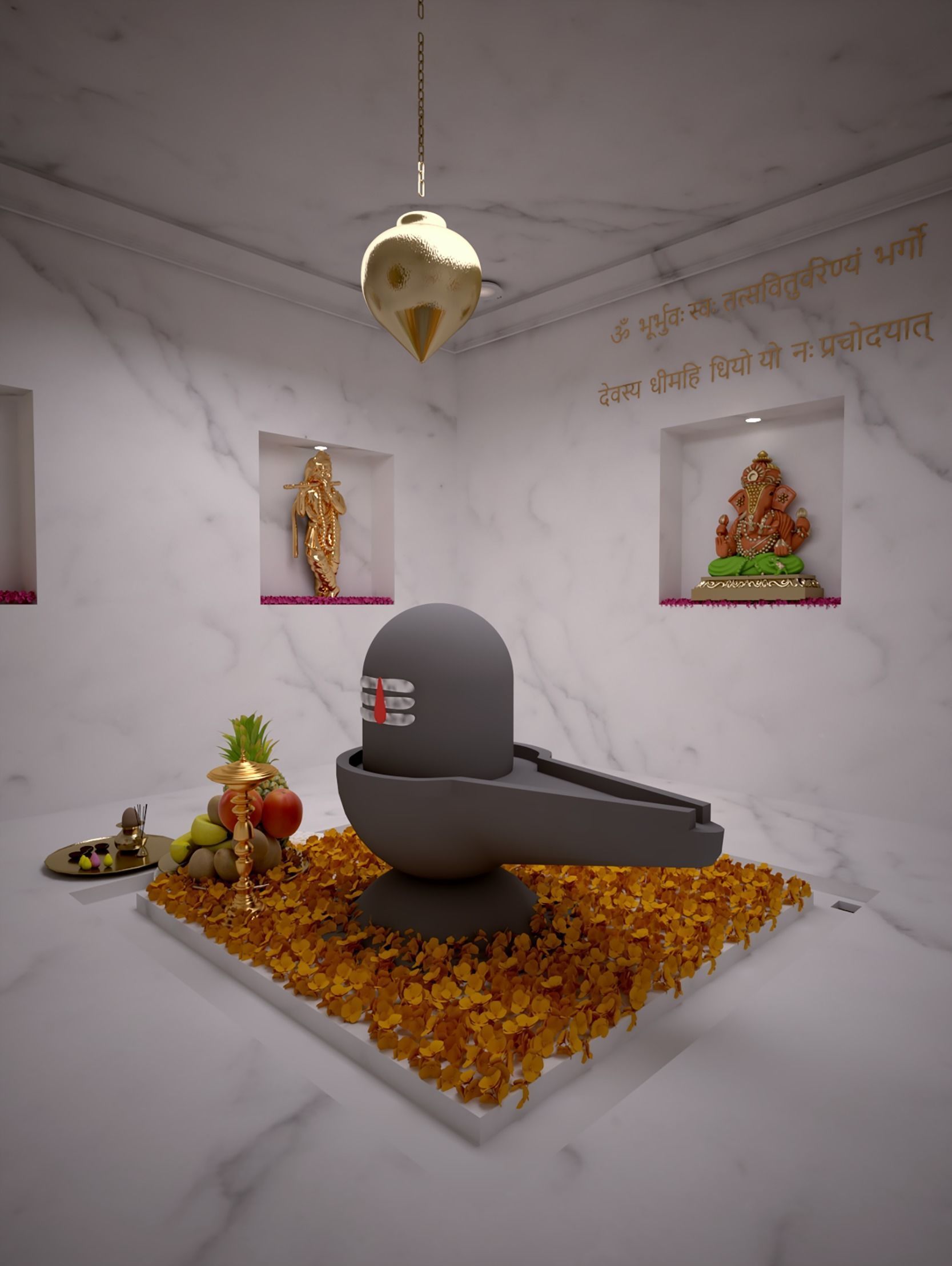 TEMPLE in garden 3D model_3