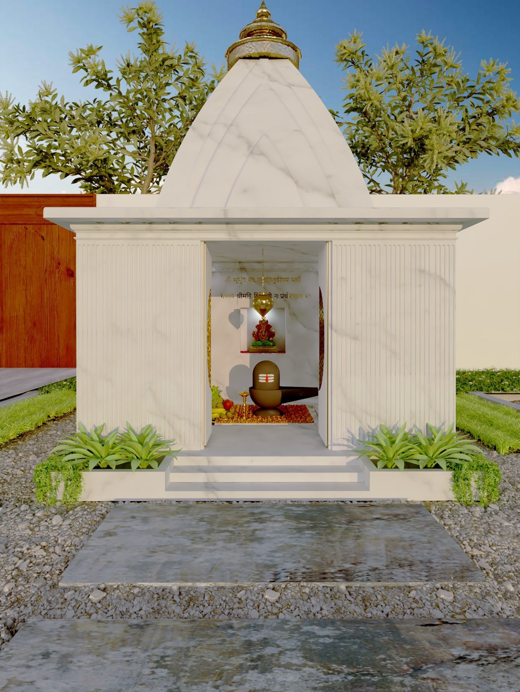 TEMPLE in garden 3D model_5